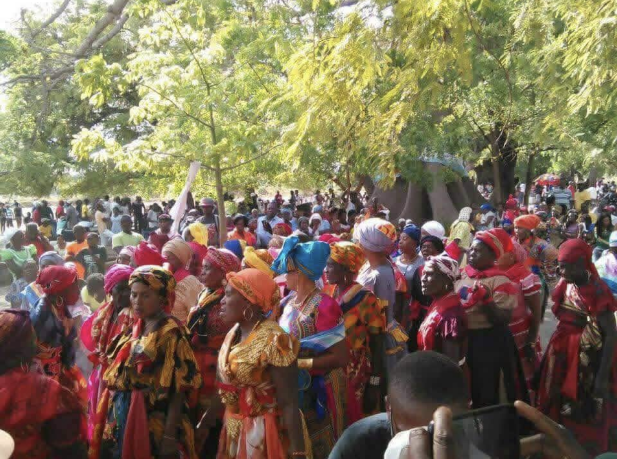 Crowd gathered in Haiti during a cultural celebration